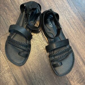 Born Black Strappy Sandals